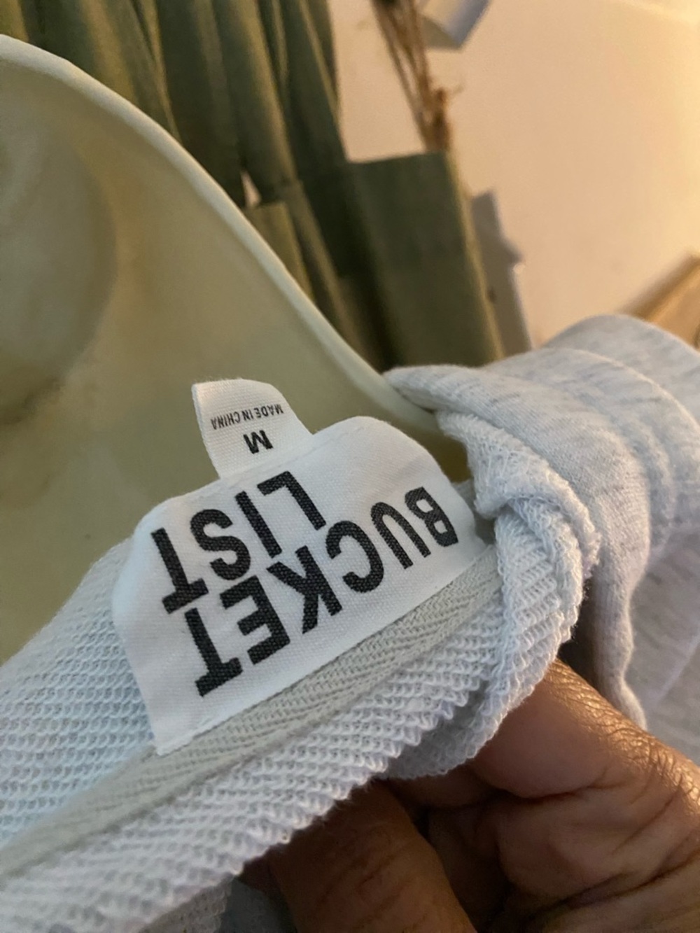 Bucket List light Gray oversized Ruffle Zip Hoodie with Drawstrings! Medium! - Picture 14 of 14